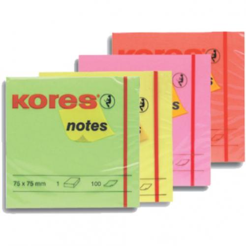 STICK NOTES 75X75MM 100F.KORES
