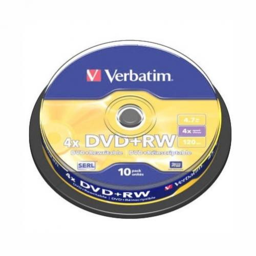 DVD+RW 4X 10/SET VERBATIM 4,7G