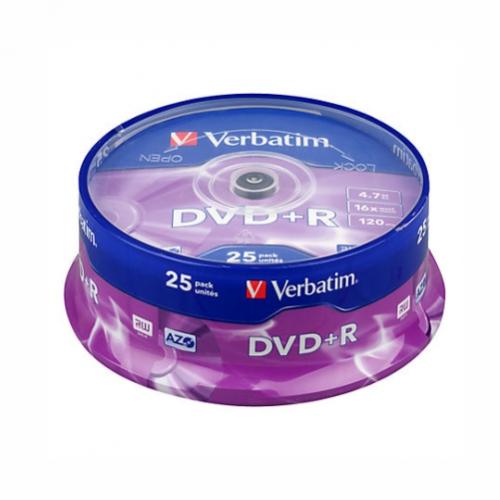 DVD+R 16X 25/SET VERBATIM PRIN